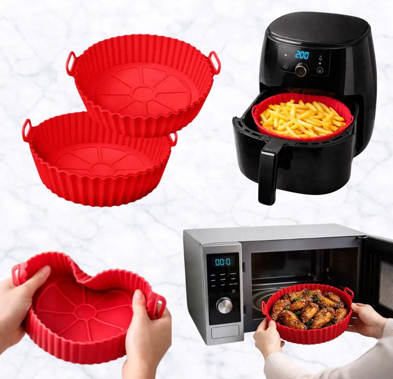 Molde de Silicona para Airfryer - Pack x2 Unidades