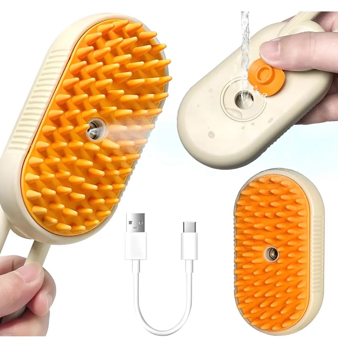 Kit Completo para Gatos - Cepillo de Vapor + Quitapelos Portátil + Pelota Interactiva de Regalo