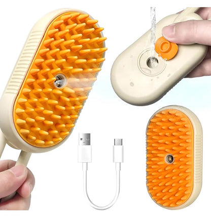Kit Completo para Gatos - Cepillo de Vapor + Quitapelos Portátil + Pelota Interactiva de Regalo