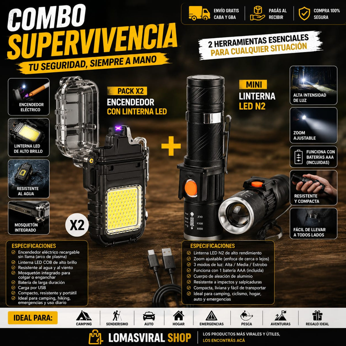 🛡️ Combo Supervivencia
