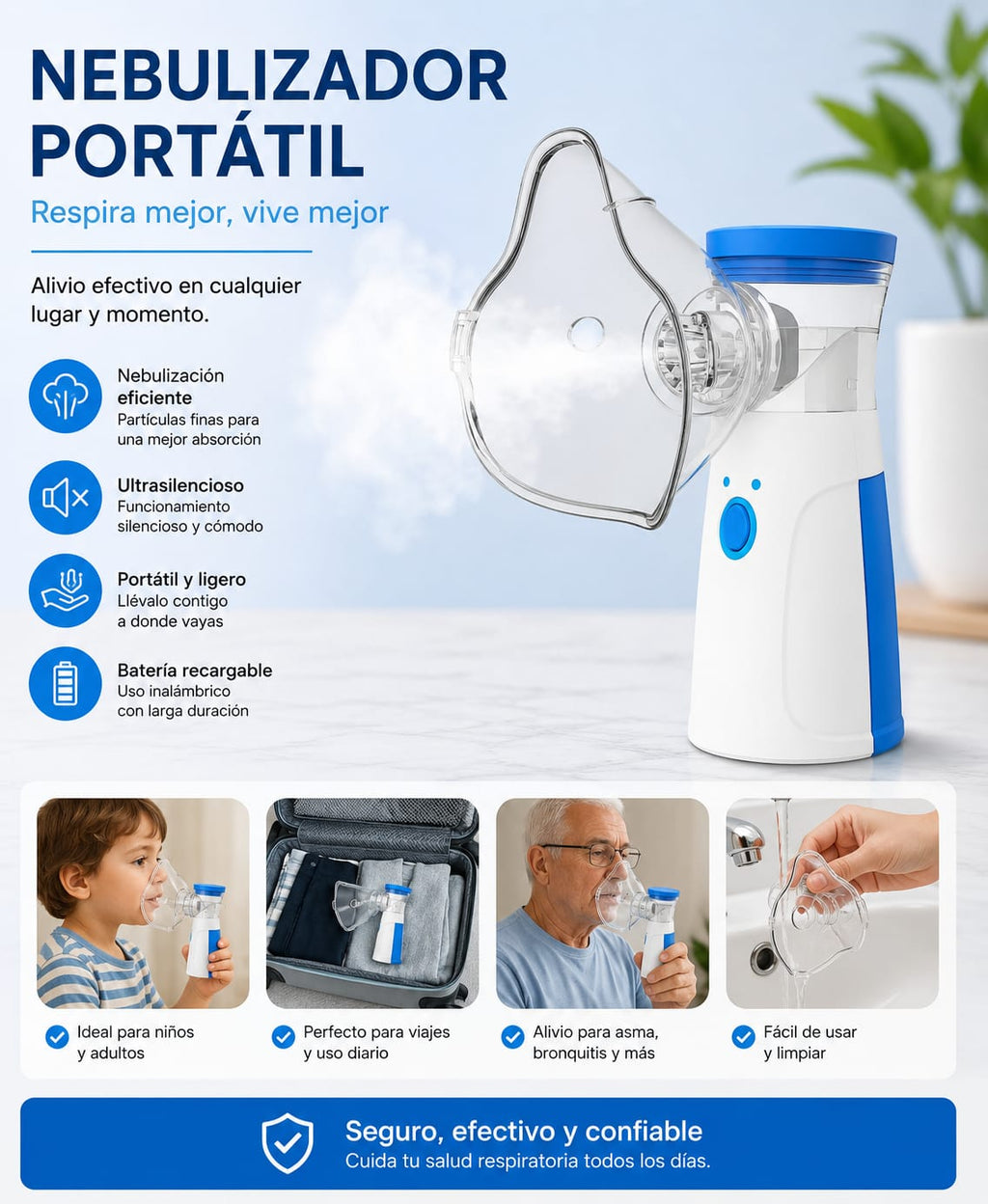 Nebulizador Portátil Silencioso
