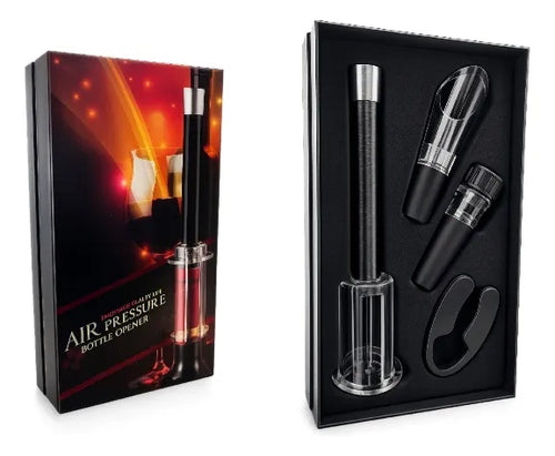 Set Accesorios Para Vino 4 Piezas Sacacorcho