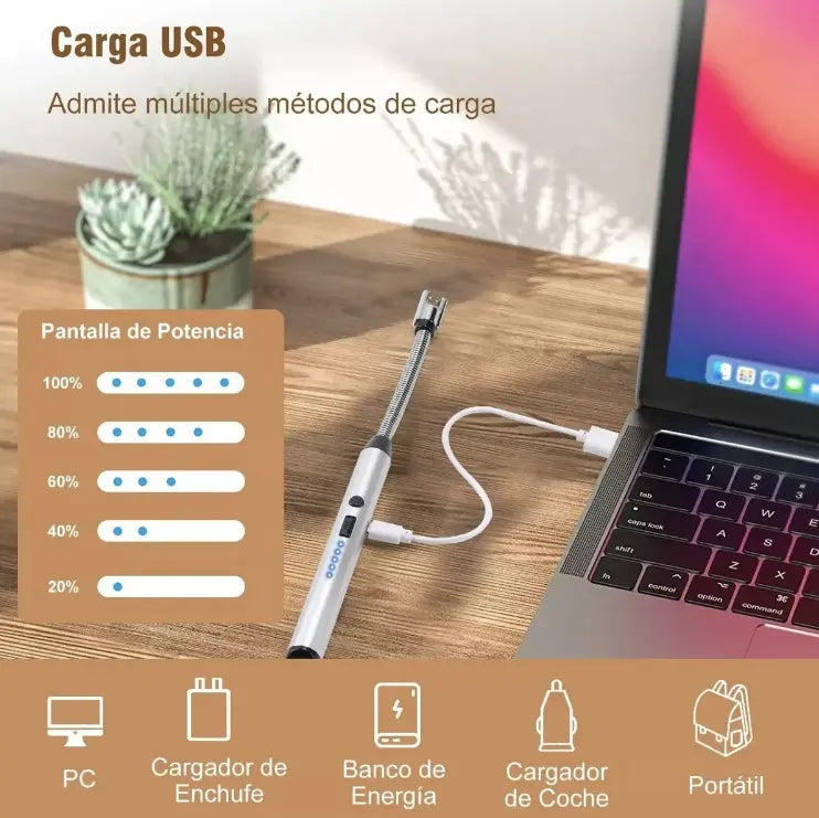 Pack x2 Encendedor Eléctrico Recargable USB