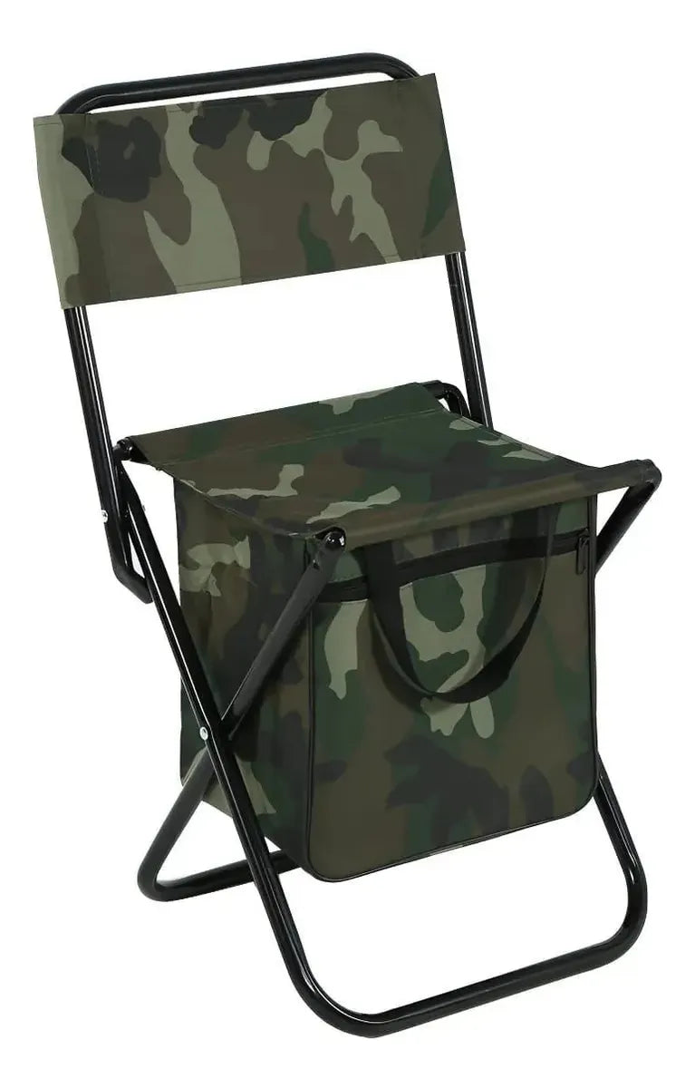 Silla Plegable Camuflada con Bolsillo Conservadora