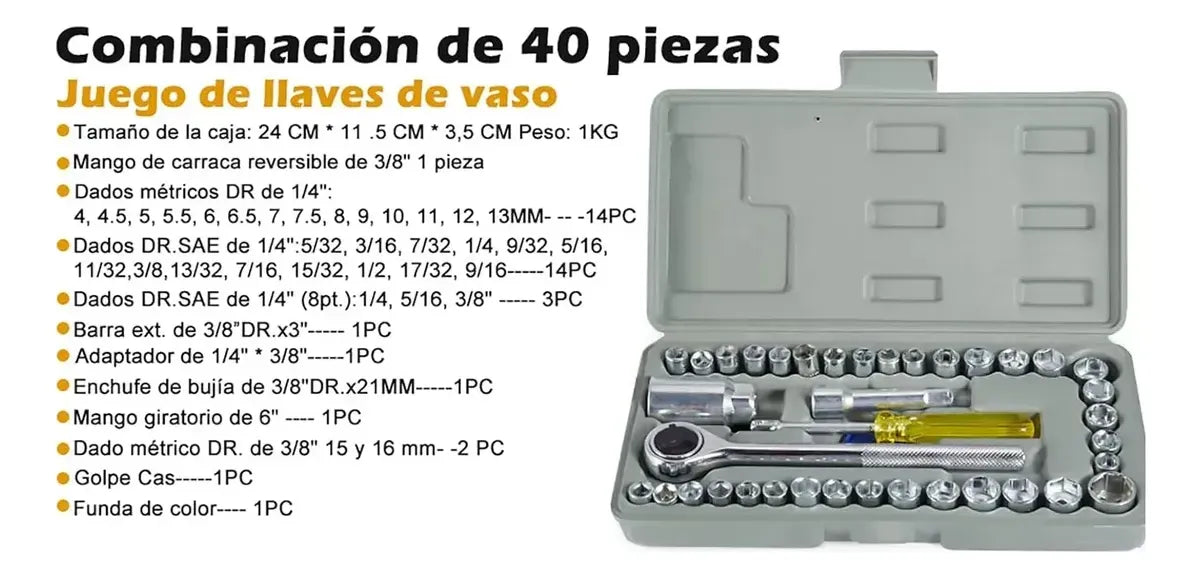 Set de Herramientas Cricket 40 Piezas