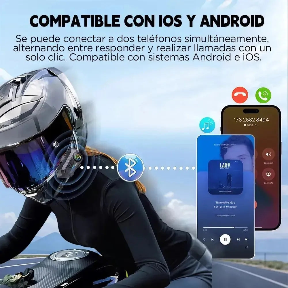Auricular Inalámbrico para Casco de Moto Y10