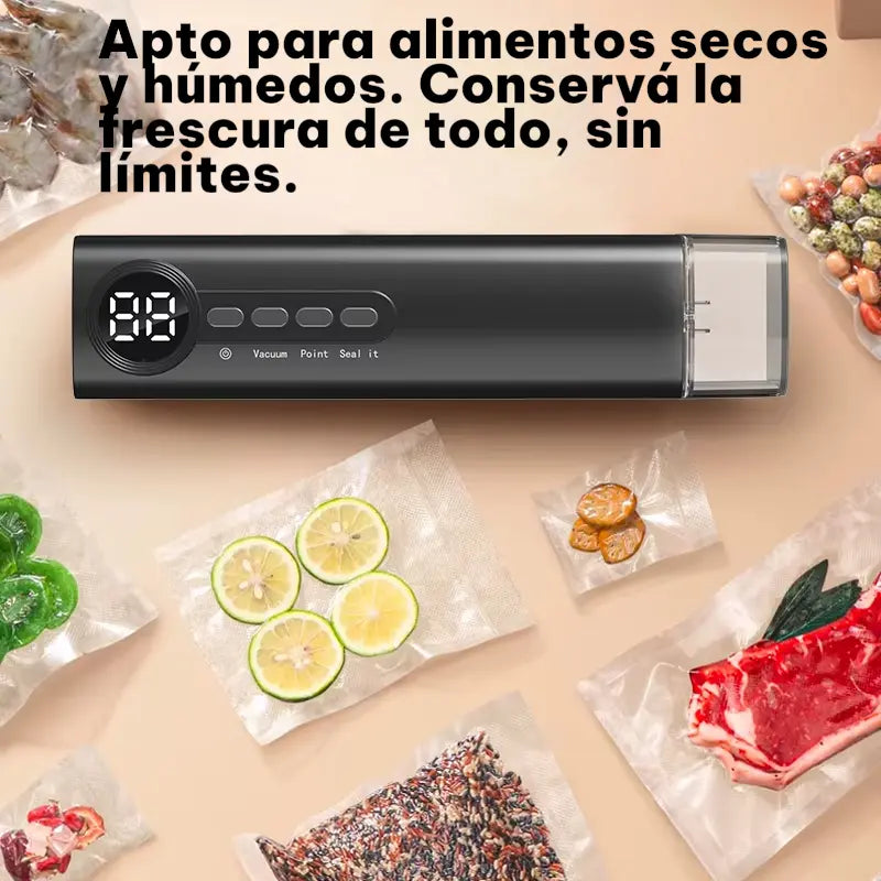 Selladora Al Vacío Inflador Inalámbrica Automática