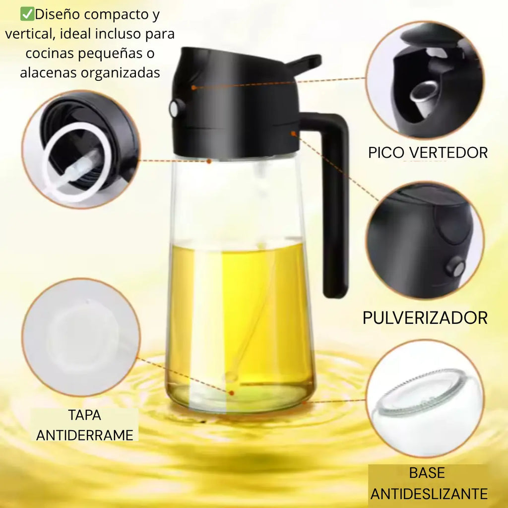 Rociador Dosificador de Aceite 2 en 1