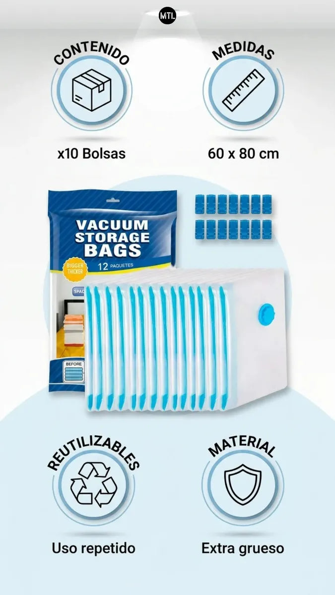 Bolsas al Vacío MTL x10 Unidades