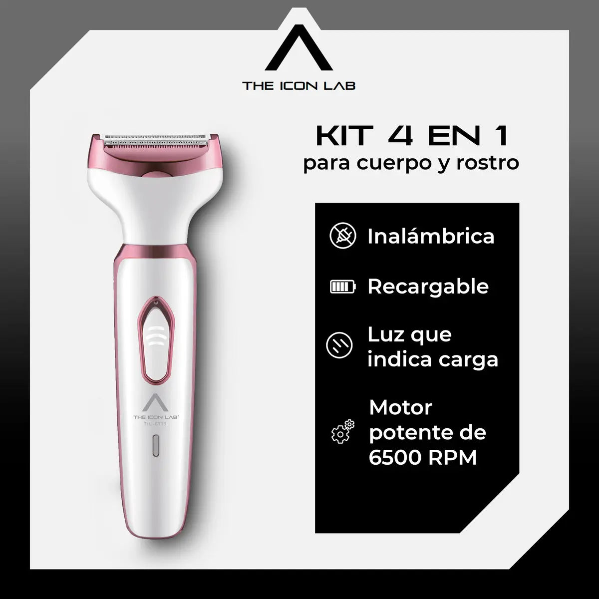 Depiladora Afeitadora Inalámbrica Corporal y Facial 4 en 1 USB