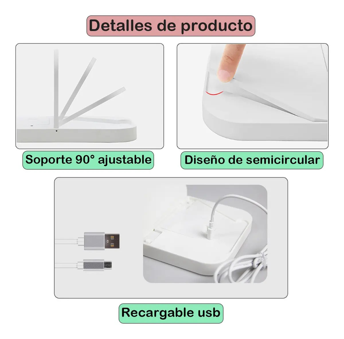 Espejo de Maquillaje LED