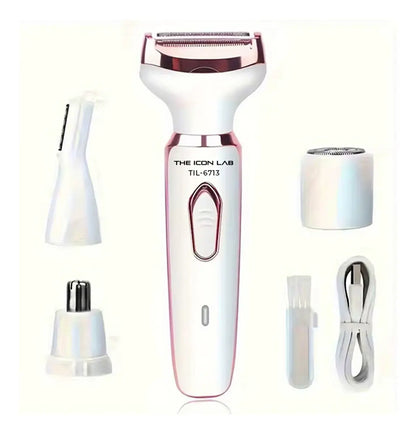 Depiladora Afeitadora Inalámbrica Corporal y Facial 4 en 1 USB
