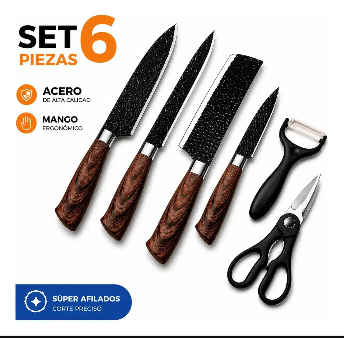 Set de Cuchillos 6 Piezas Kunsion