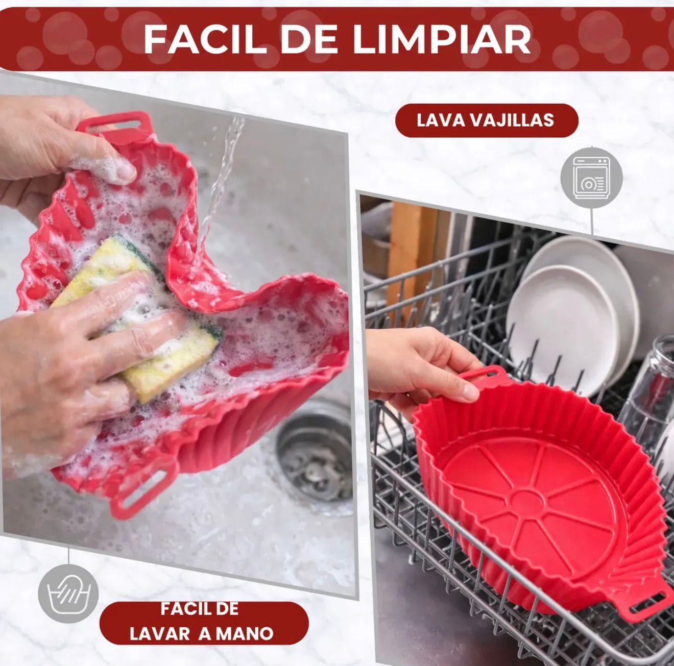 Molde de Silicona para Airfryer - Pack x2 Unidades