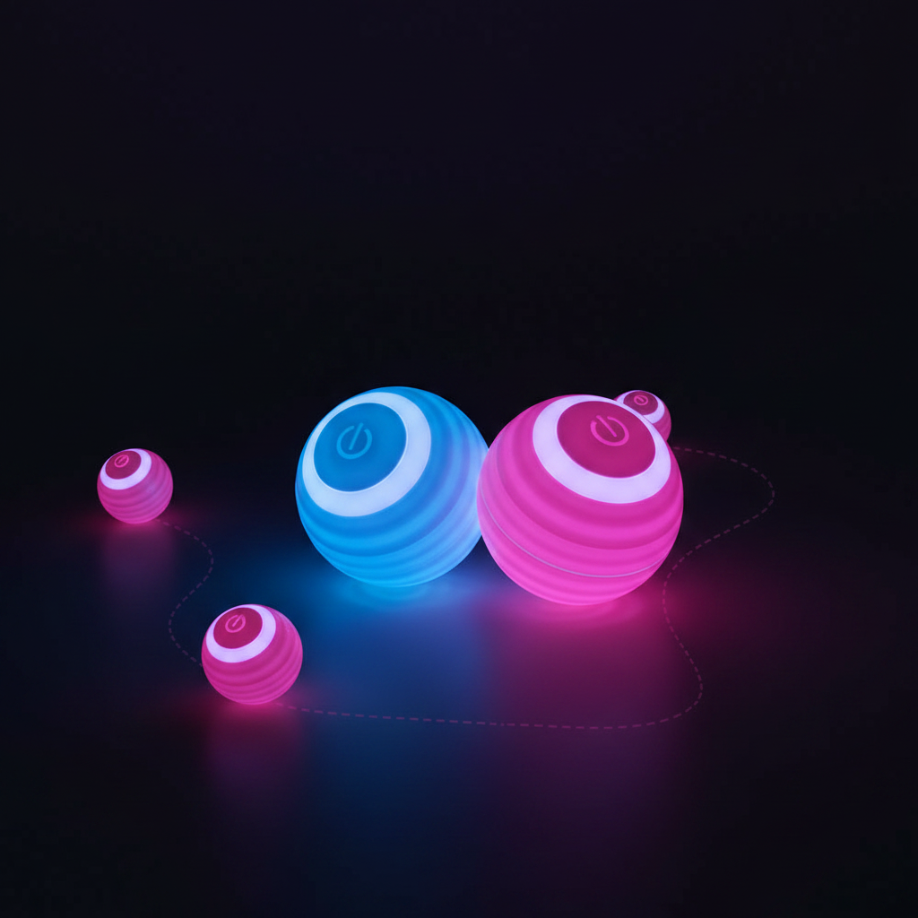 Pelota interactiva LED fondo oscuro